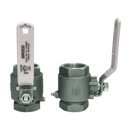 GROCO 1" NPT Stainless Steel In-Line Ball Valve IBV-1000-S